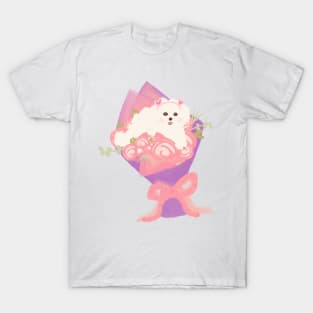 Maltipoo and Flower T-Shirt